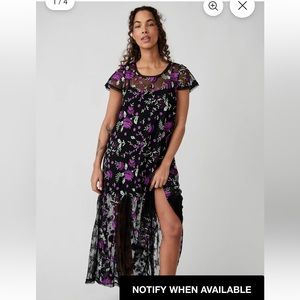 Sky Bright Midi Dress with Black Slip - NWT SIZE SMALL